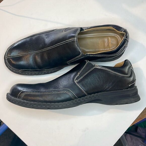 DOCKERS Men's Agent Bike Toe Loafers Black Leather Size 13M - Picture 10 of 10